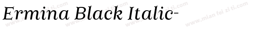 Ermina Black Italic字体转换